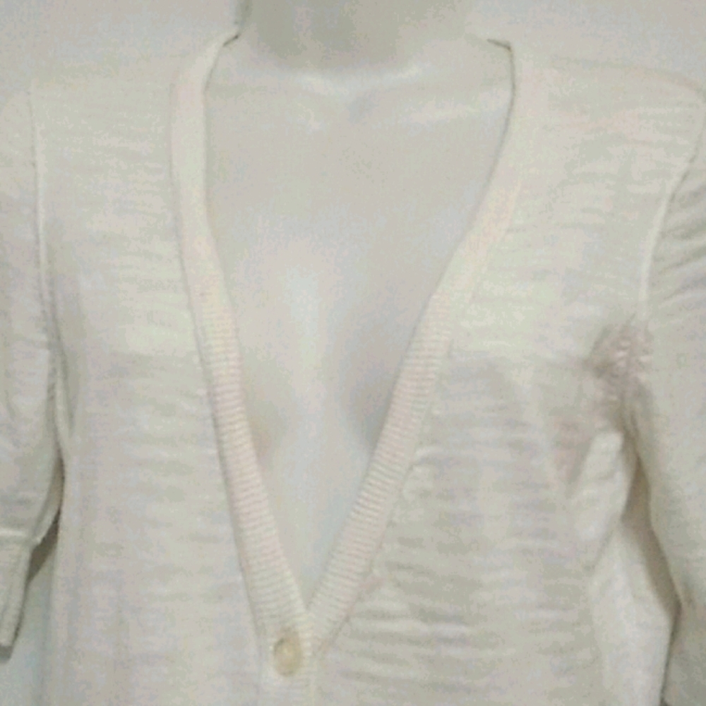 Caslon white cardigan/sweater sz M - Picture 4 of 8